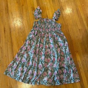Floral A-Line Summer Dress with flutter Straps